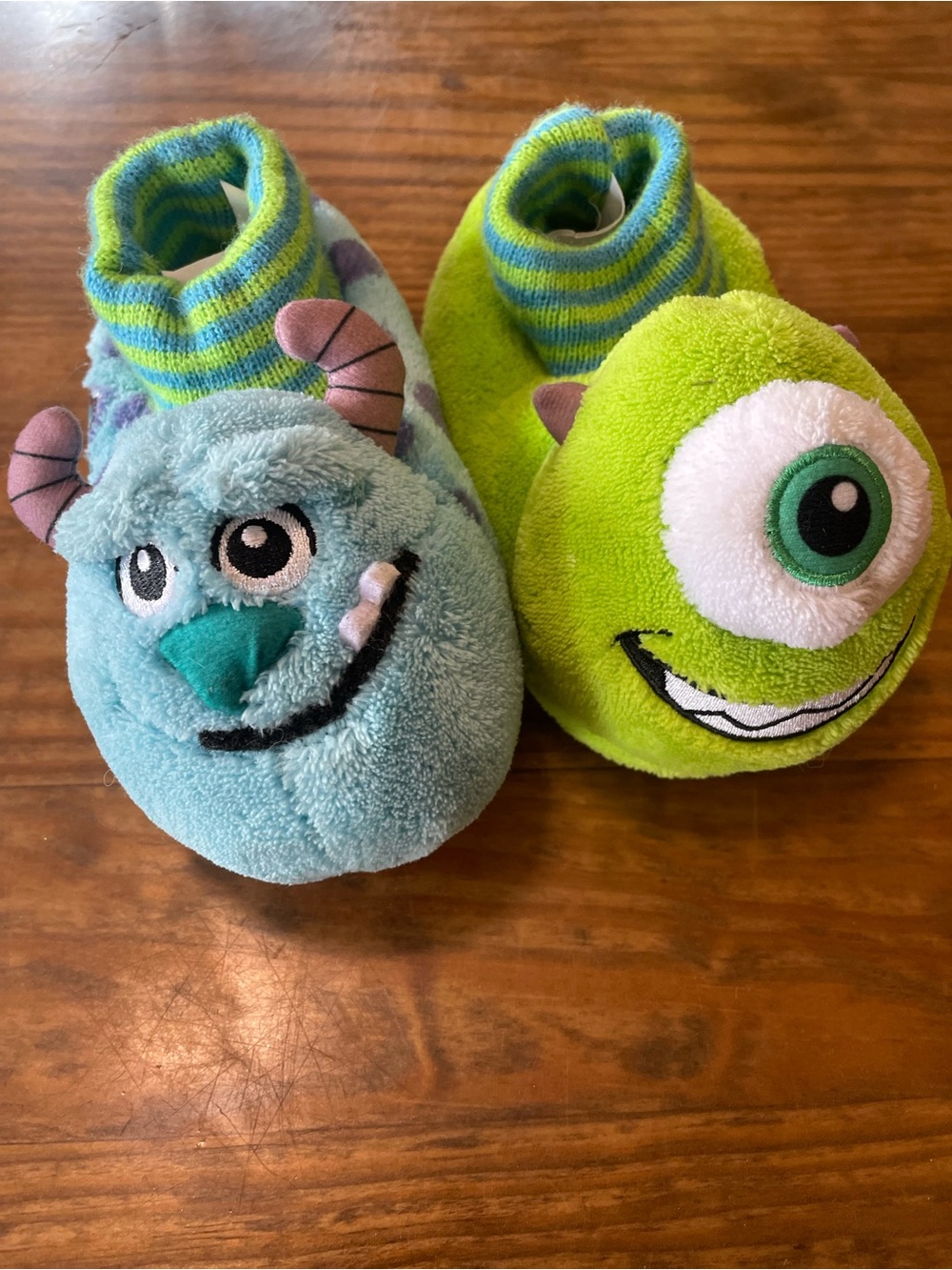 Monsters, Inc. Disney Pixar Plush Little Kids Unisex Slippers Character 7-8